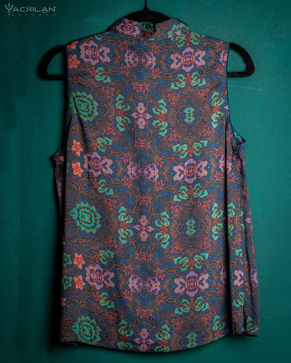 Shirt Woman Sleeveless Buttons / Bamboo - BATIKOO - Yacxilan Artwear