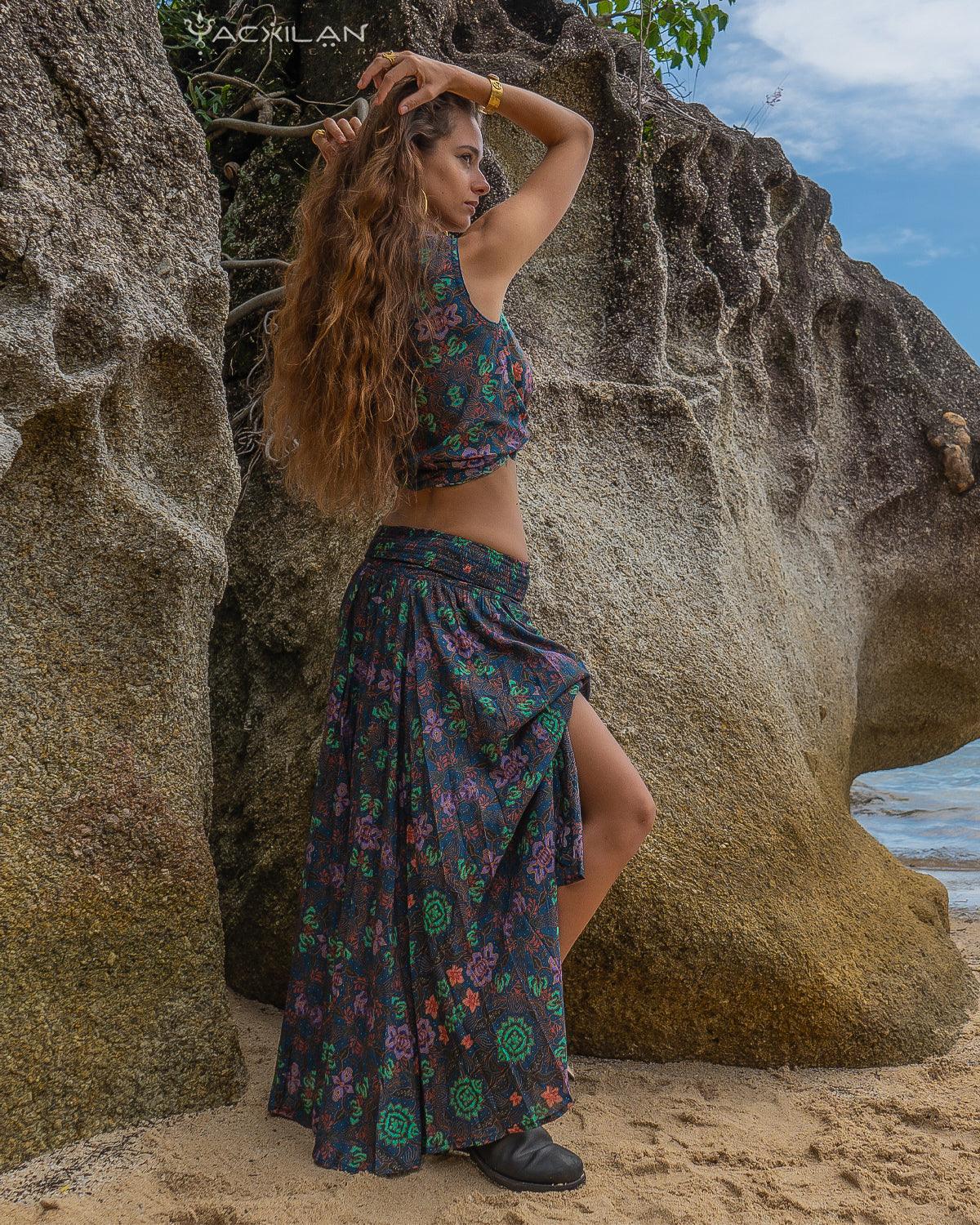 Gipsy Long Skirt / Bamboo - BATIKOO - Yacxilan Artwear