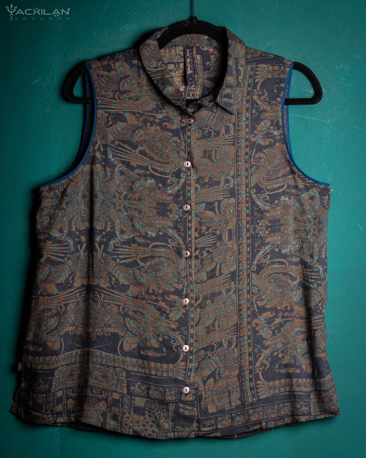 Shirt Woman Sleeveless Buttons / Bamboo - ELDERS - Yacxilan Artwear