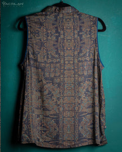 Shirt Woman Sleeveless Buttons / Bamboo - ELDERS - Yacxilan Artwear