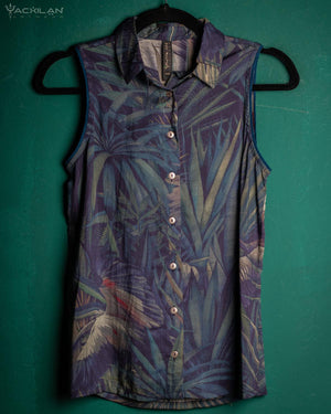 Shirt Woman Sleeveless Buttons / Bamboo - TSURU