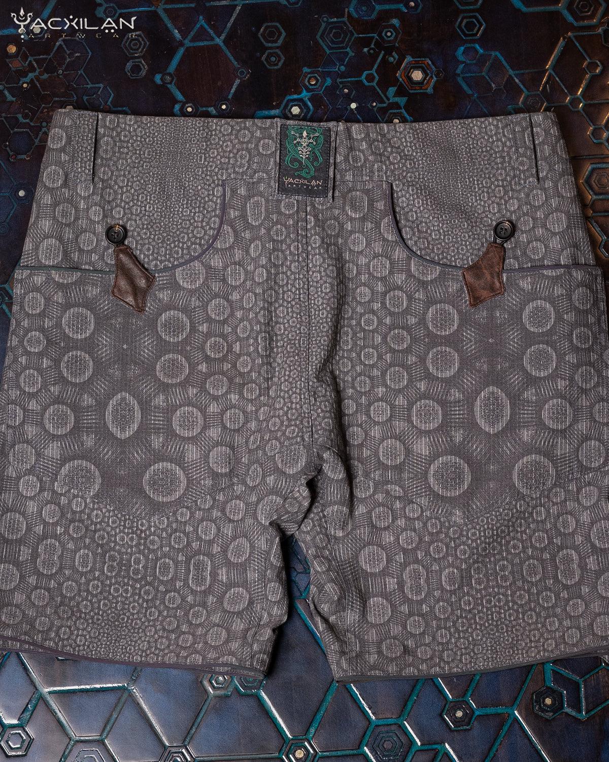 Skate Short Men / Grey Stripes TR Diamond - NEBULA - Yacxilan Artwear