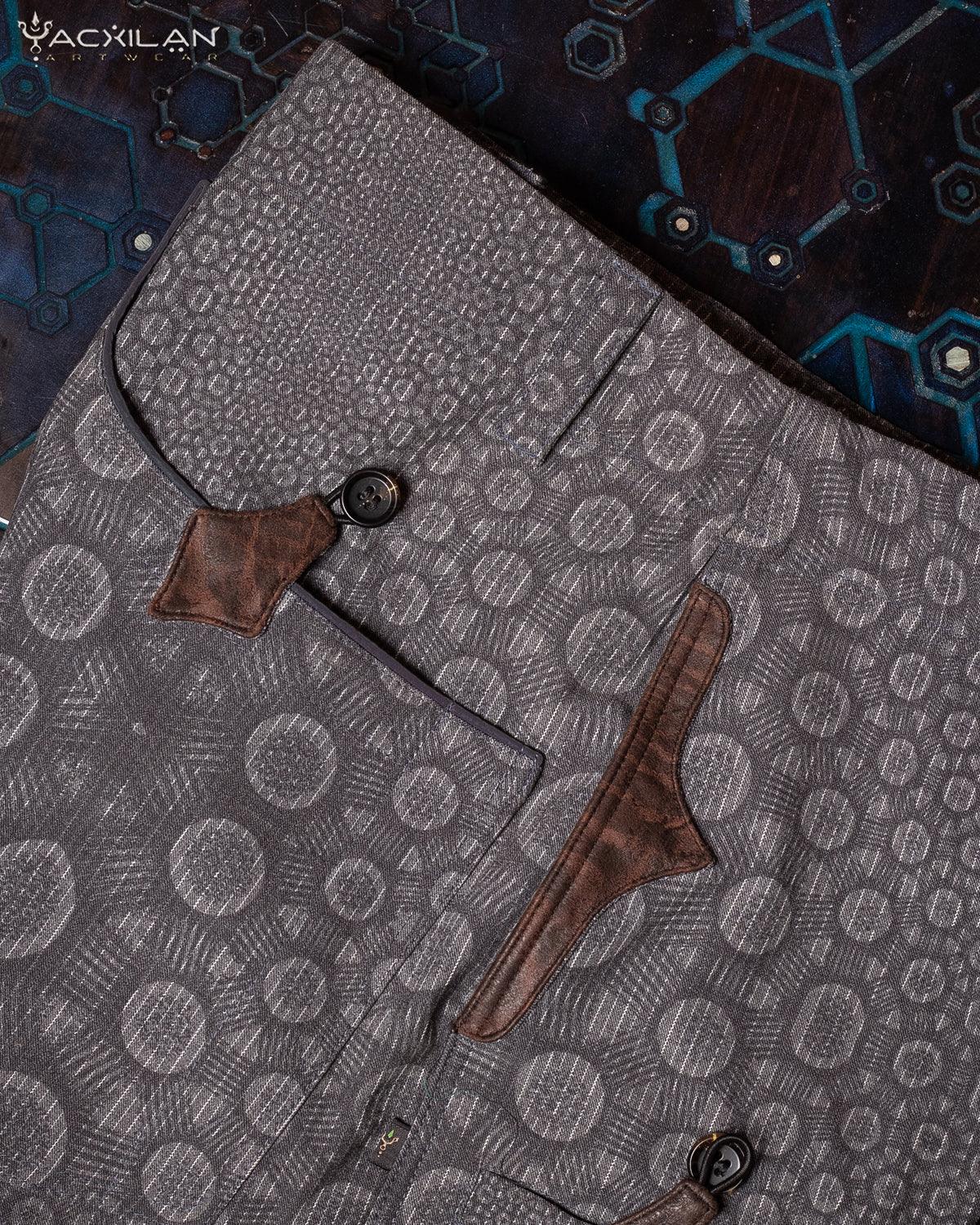 Skate Short Men / Grey Stripes TR Diamond - NEBULA - Yacxilan Artwear