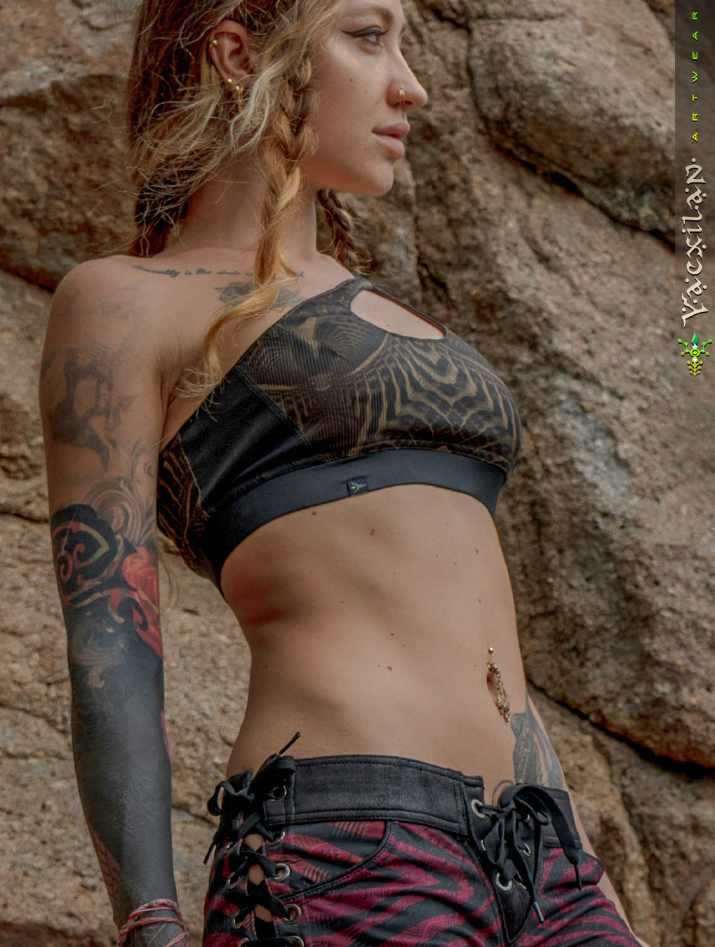 Woman Combo Crop Drop /  Flatrib - Dark SANDOKAN