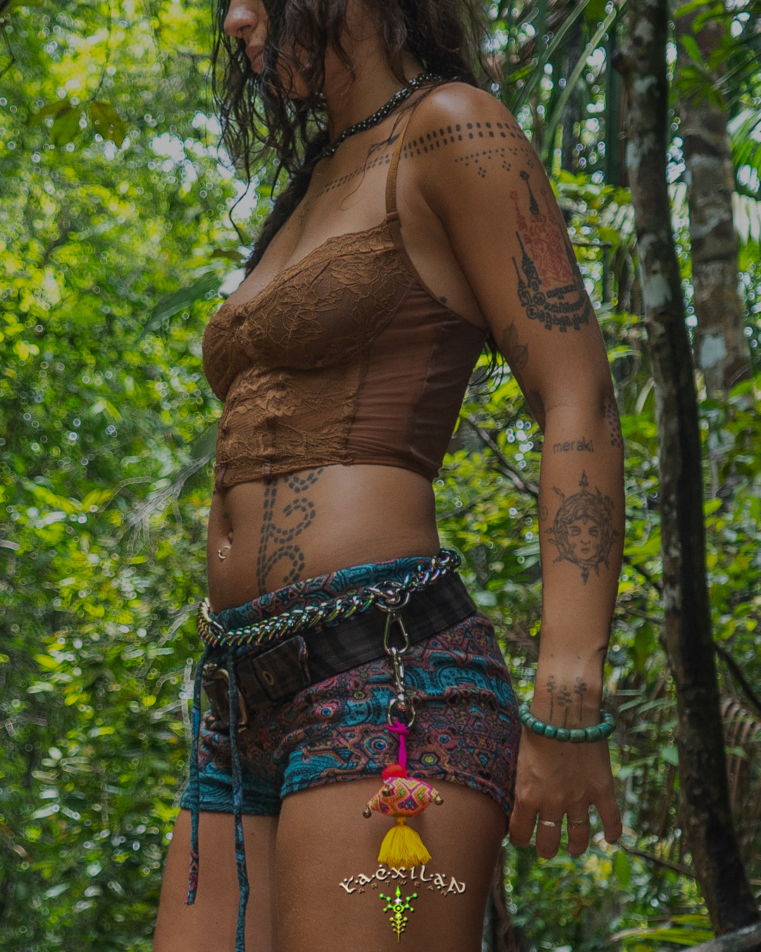 Corset / Lace Mesh - BROWN