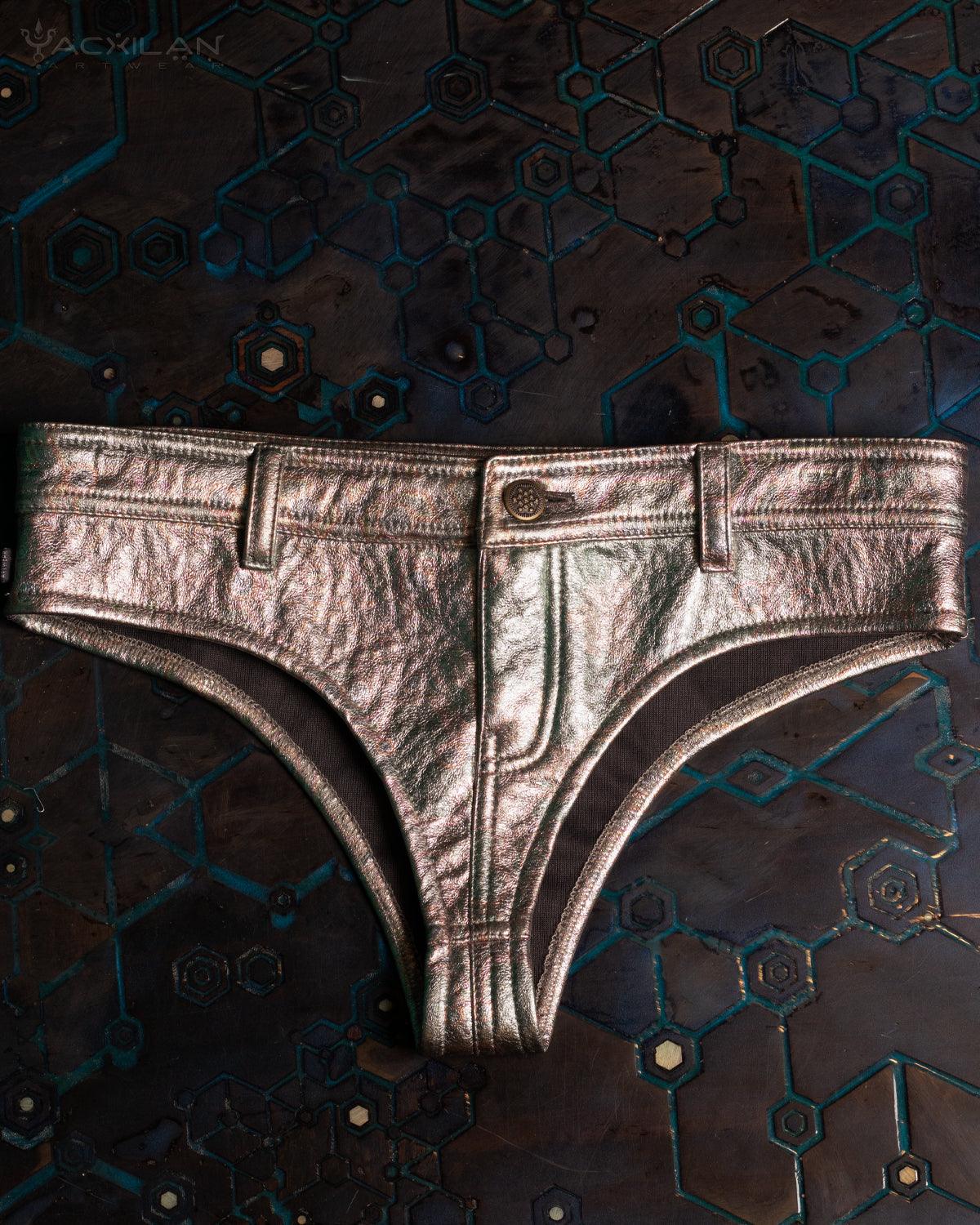 Shorties Burner Woman / Fake Leather Astronaut Foil - ATLANTHEON - Yacxilan Artwear