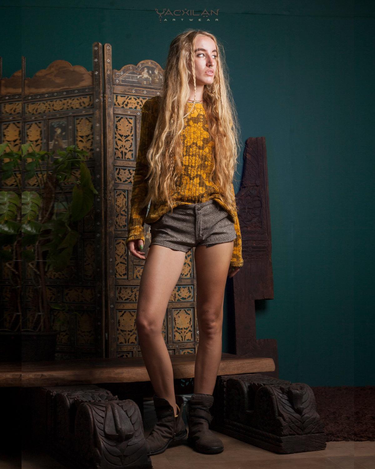 Shorties Woman / Cotton Zip - CAMALEON - Yacxilan Artwear