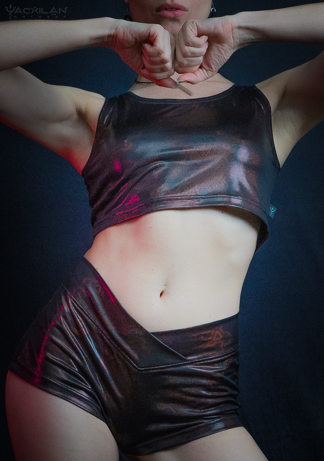 Shorties Simple/ Holographic Licra - Copper ATLANTHEON