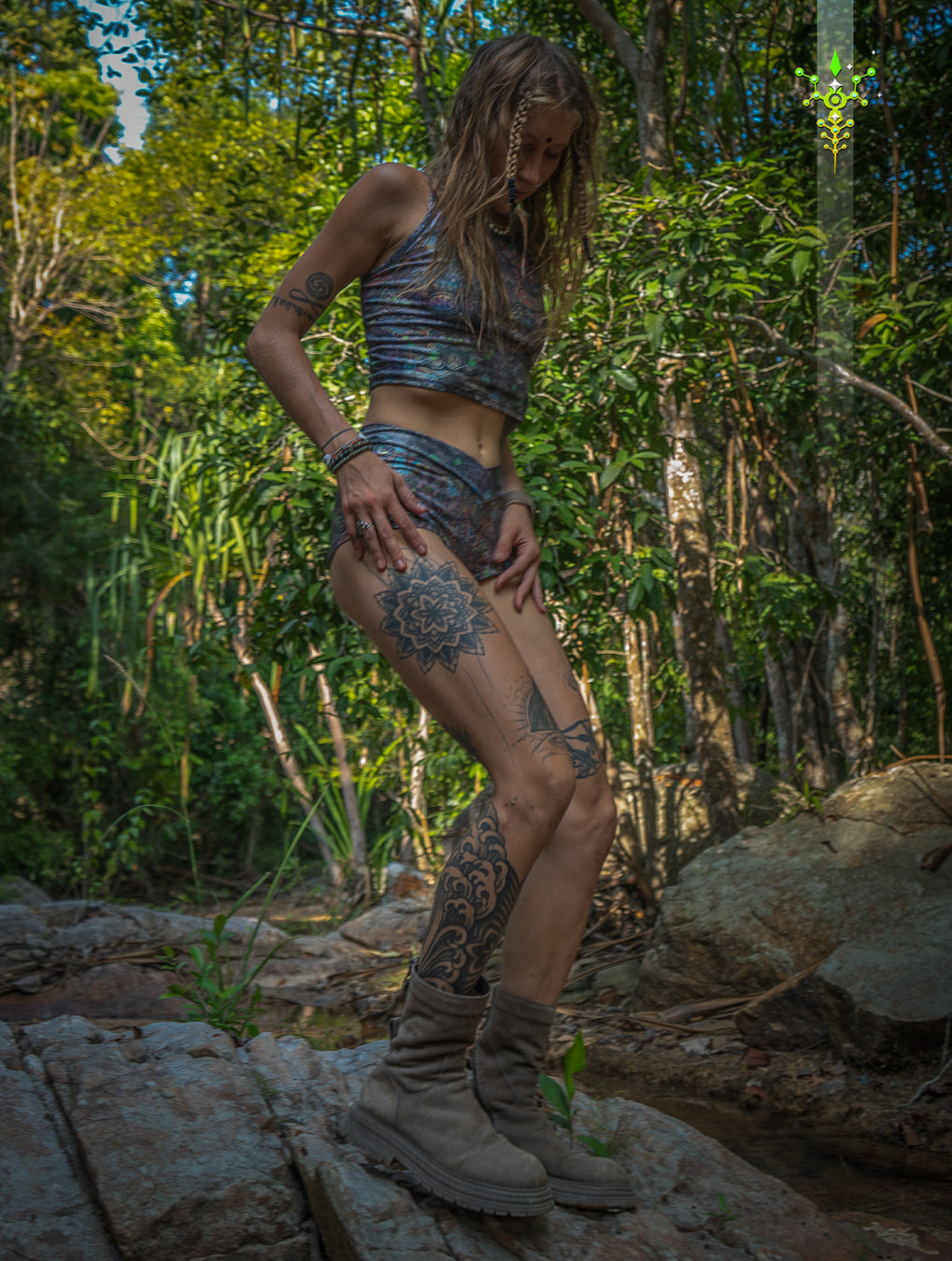 Woman Crop Top / Holographic Licra - PSYCHEDELIKA GALACTIKA New