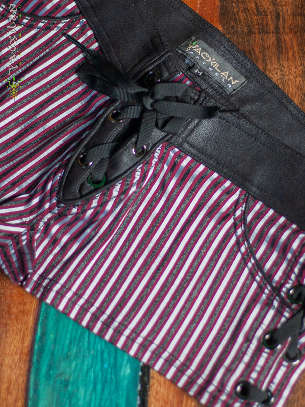 Shorties Burner / Bohemian Funk Stretchy Satin - BLAK RED