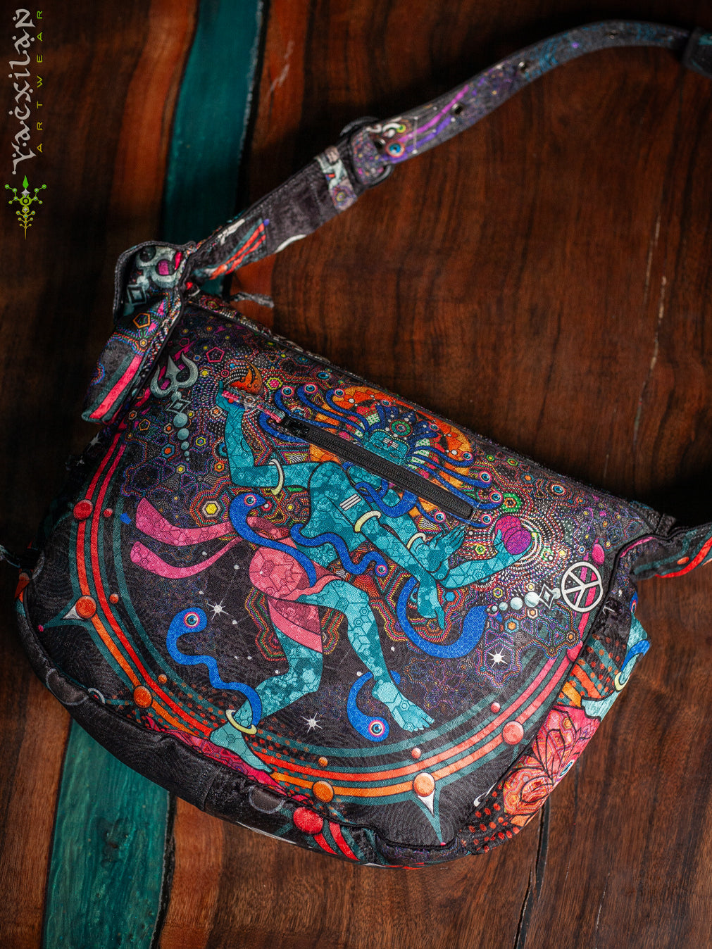 Side Bag / Satin Jaquard - Black NATARAJ