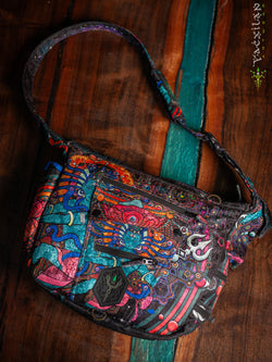 Side Bag / Satin Jaquard - Black NATARAJ