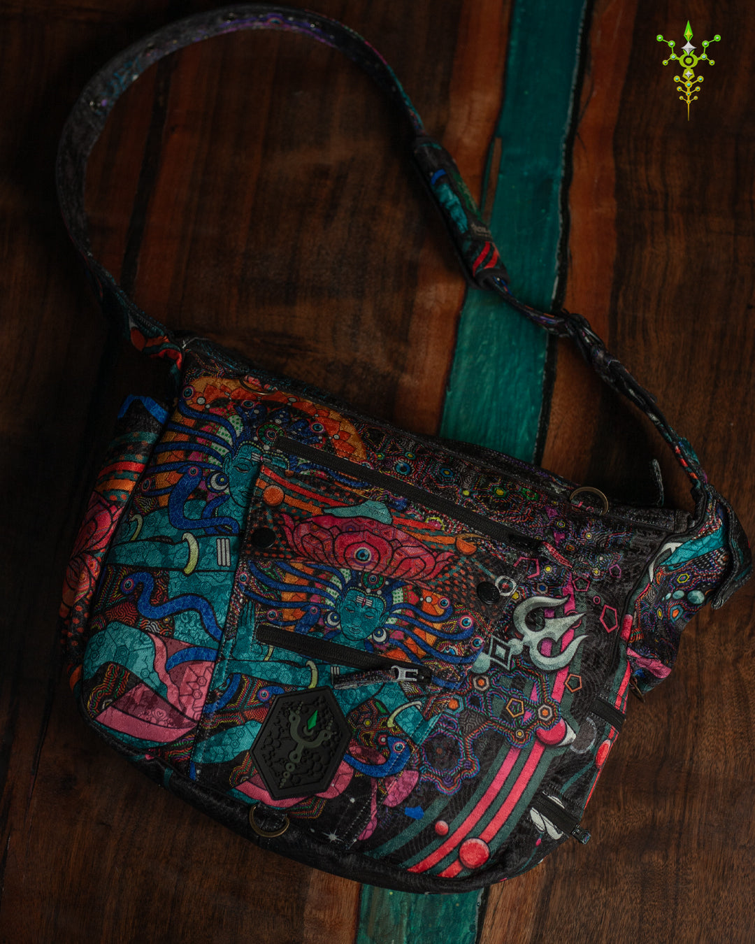 Side Bag / Satin Jaquard - Black NATARAJ