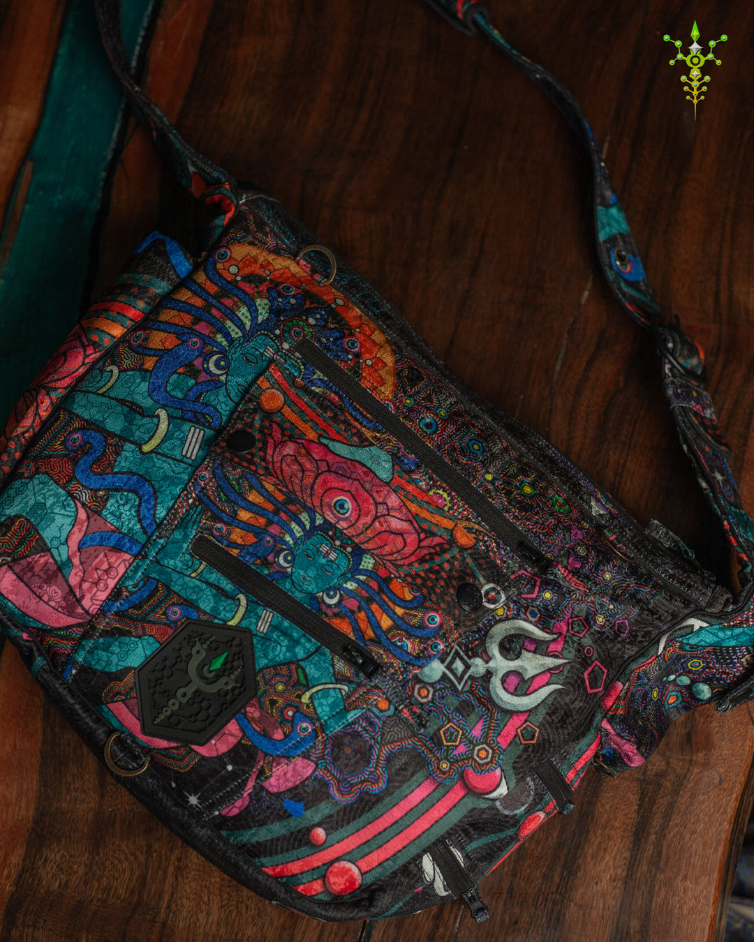 Side Bag / Satin Jaquard - Black NATARAJ