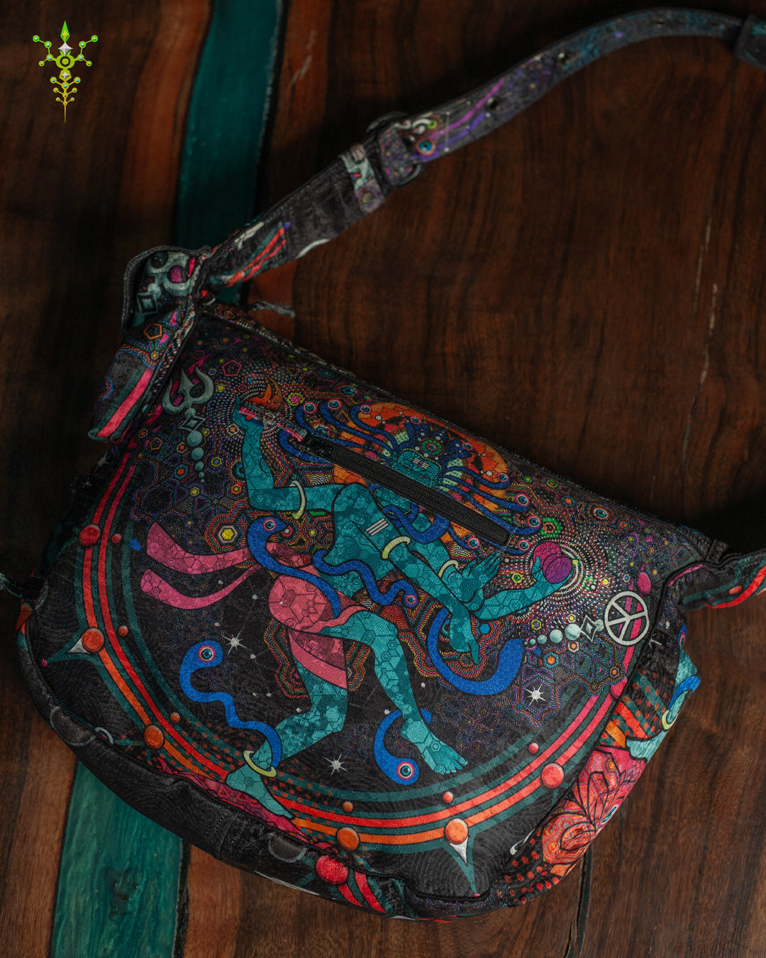 Side Bag / Satin Jaquard - Black NATARAJ