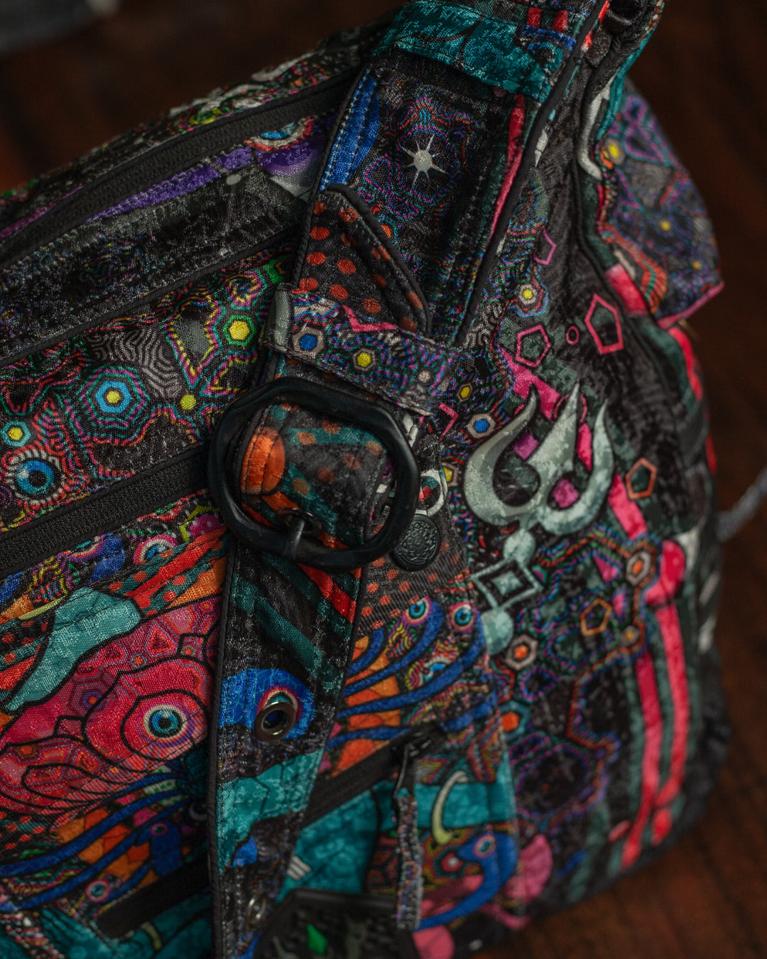 Side Bag / Satin Jaquard - Black NATARAJ
