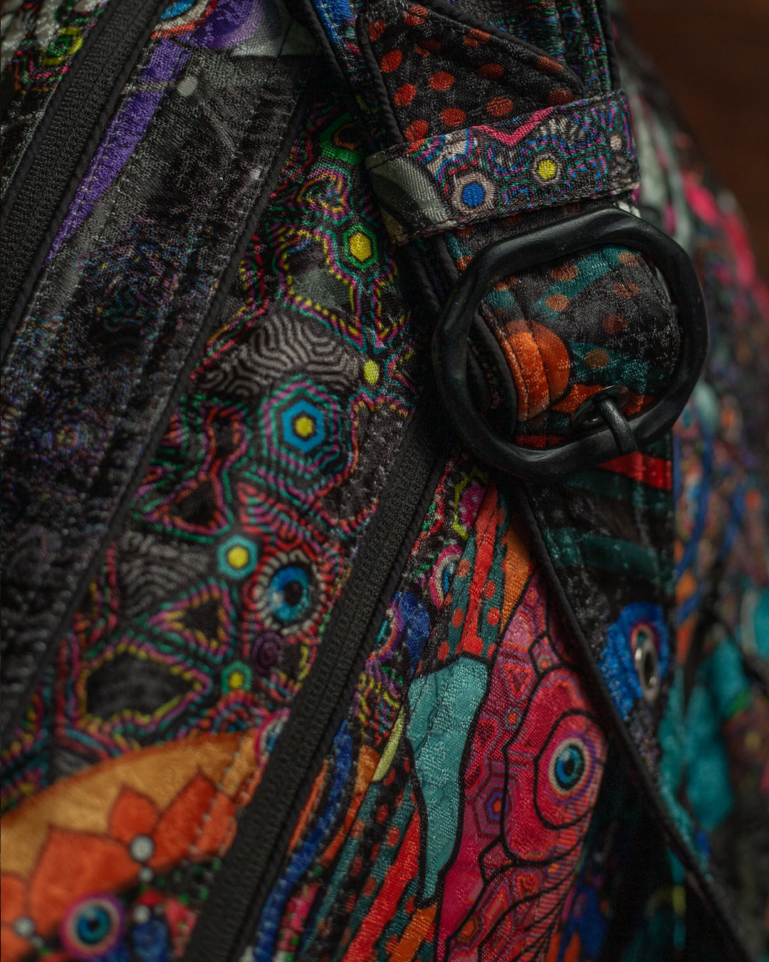 Side Bag / Satin Jaquard - Black NATARAJ
