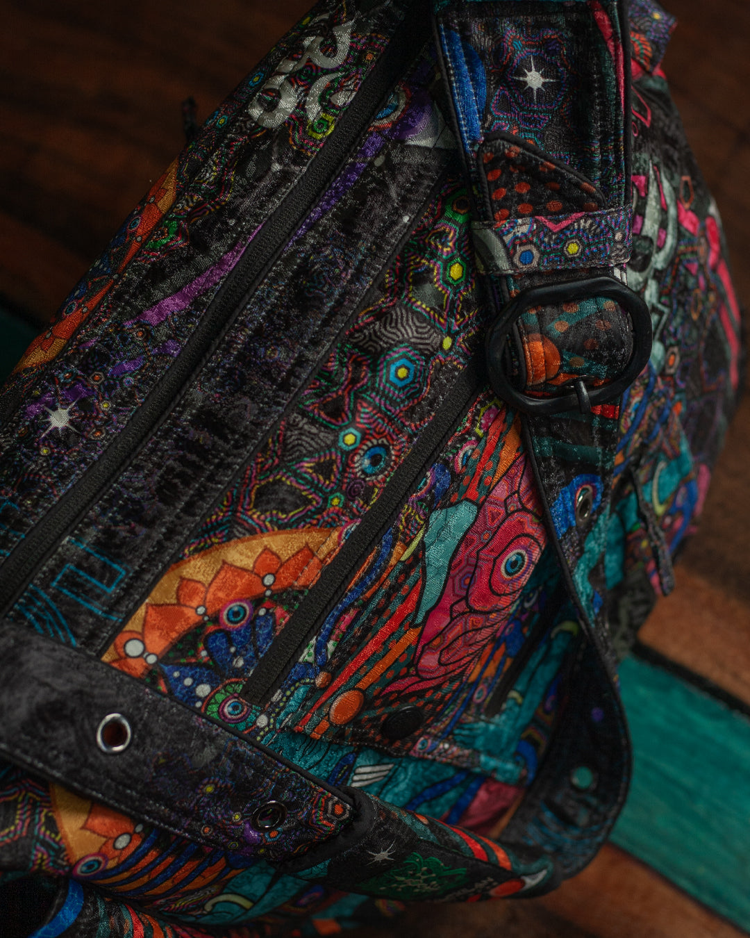 Side Bag / Satin Jaquard - Black NATARAJ