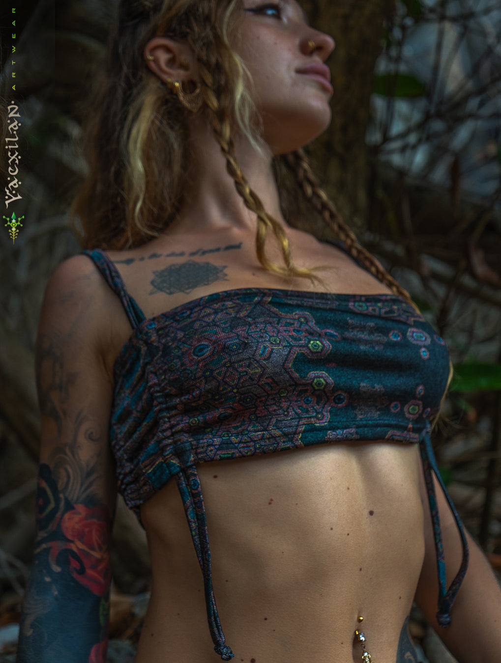 Crop Top Simple Band / Silver Knits - ATLANTHEON
