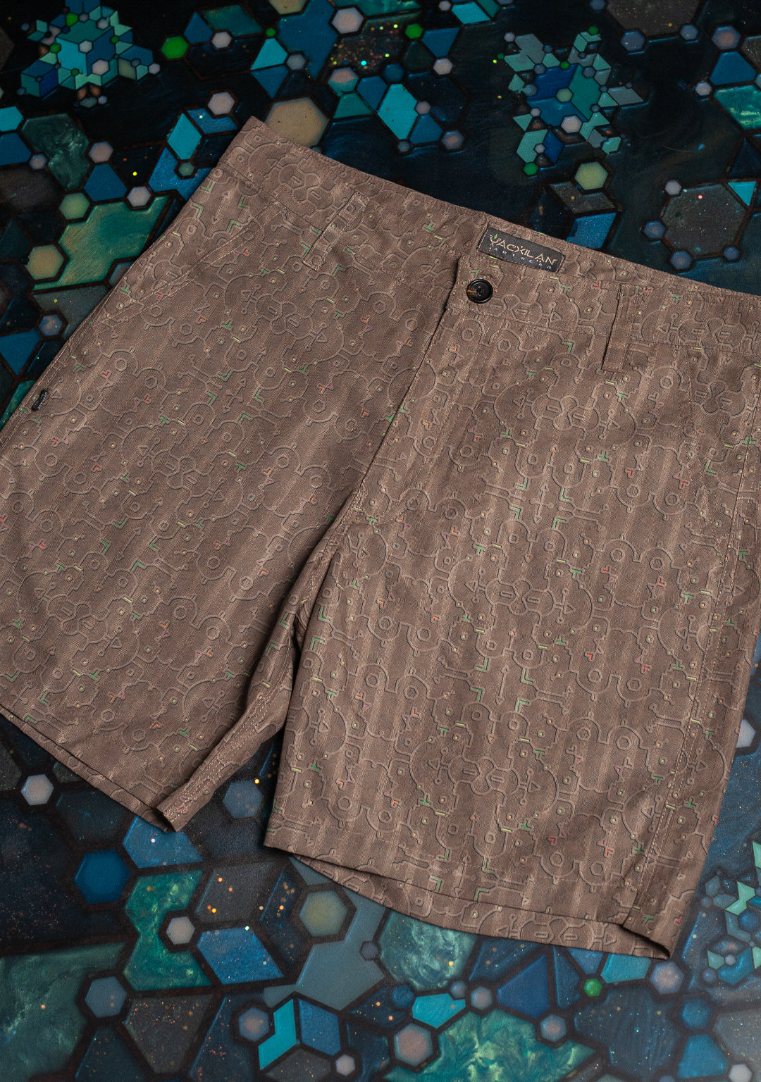 Skate Short Men / Microfiber Stripes  - Rebirth of IKARO Sand