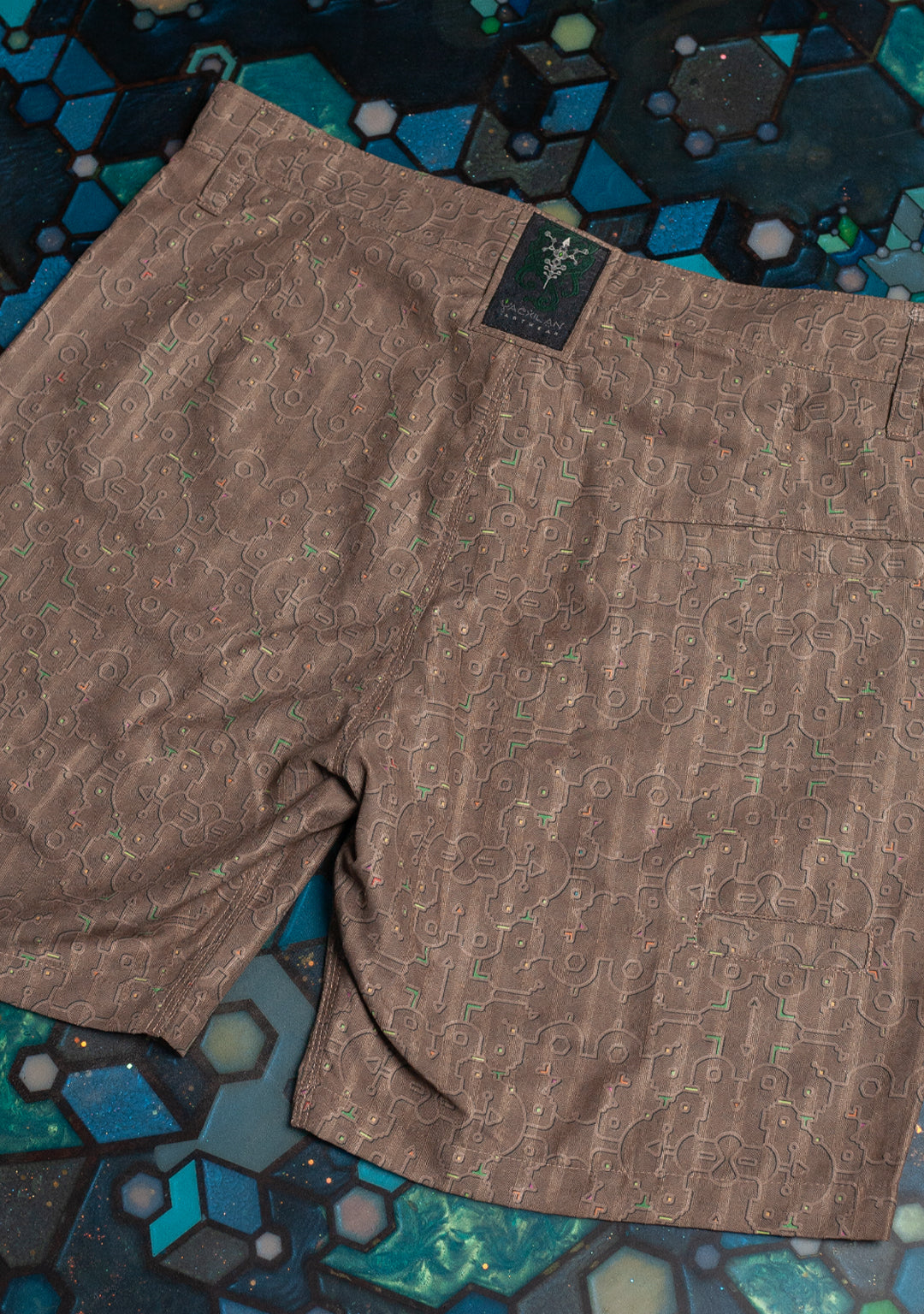 Skate Short Men / Microfiber Stripes  - Rebirth of IKARO Sand