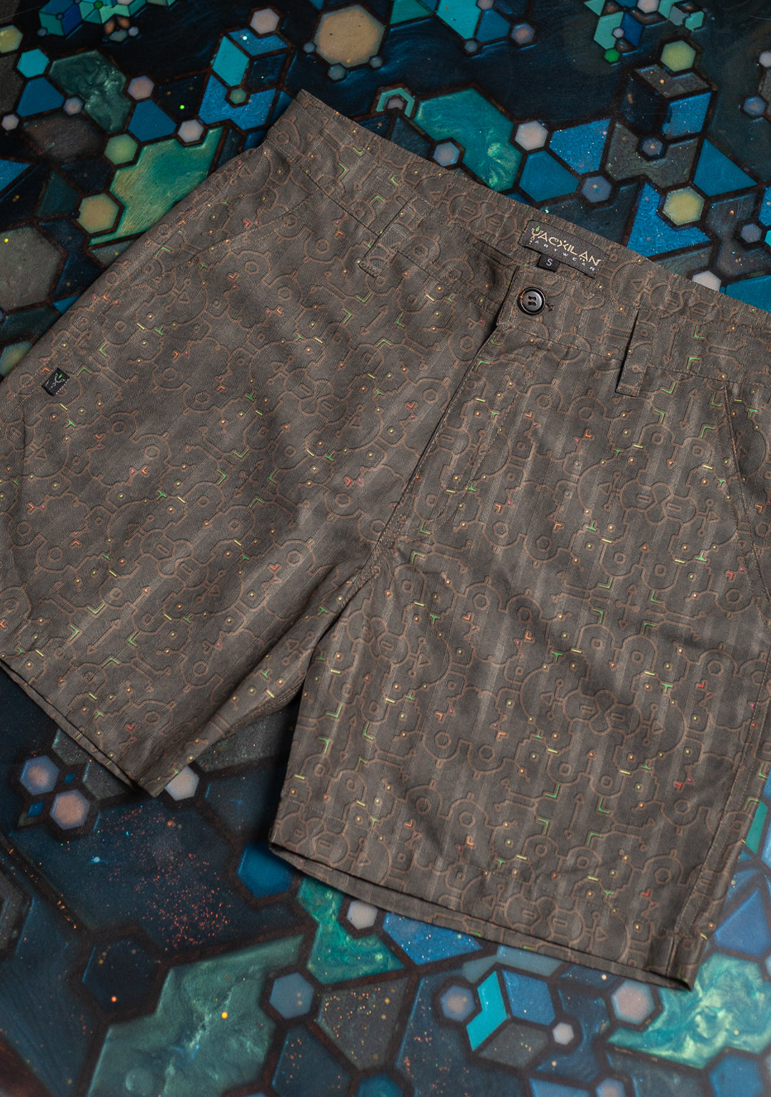 Skate Short Men / Microfiber Stripes - Rebirth of IKARO Forest