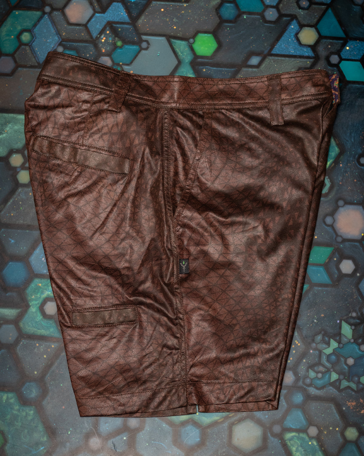 Skate Short Men /Fake Leather-Brown DESINTEGRATION