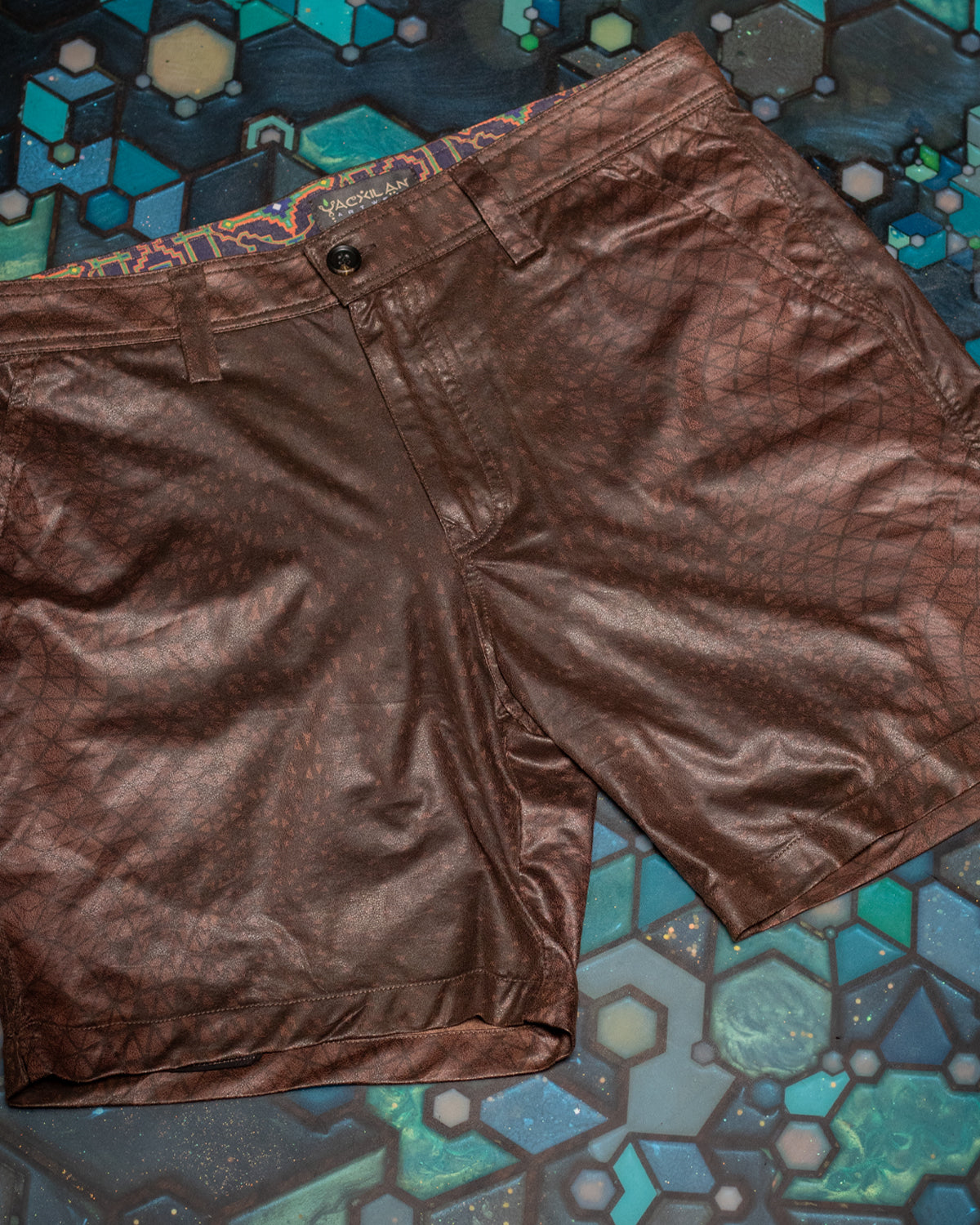 Skate Short Men /Fake Leather - Brown DESINTEGRATION