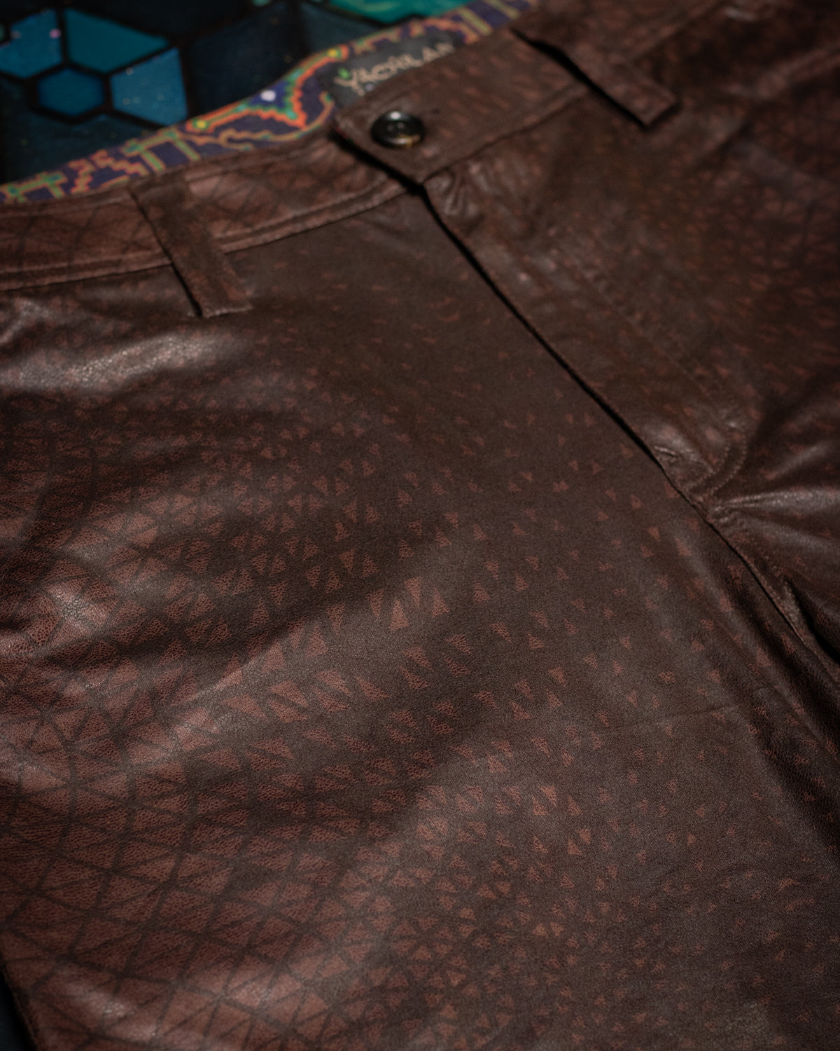 Skate Short Men /Fake Leather - Brown DESINTEGRATION