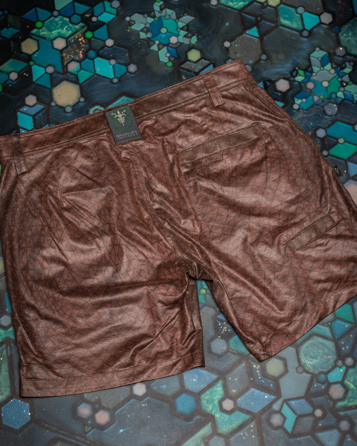 Skate Short Men /Fake Leather-Brown DESINTEGRATION