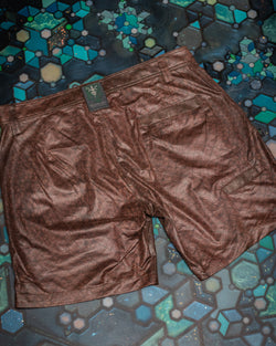 Skate Short Men /Fake Leather-Brown DESINTEGRATION