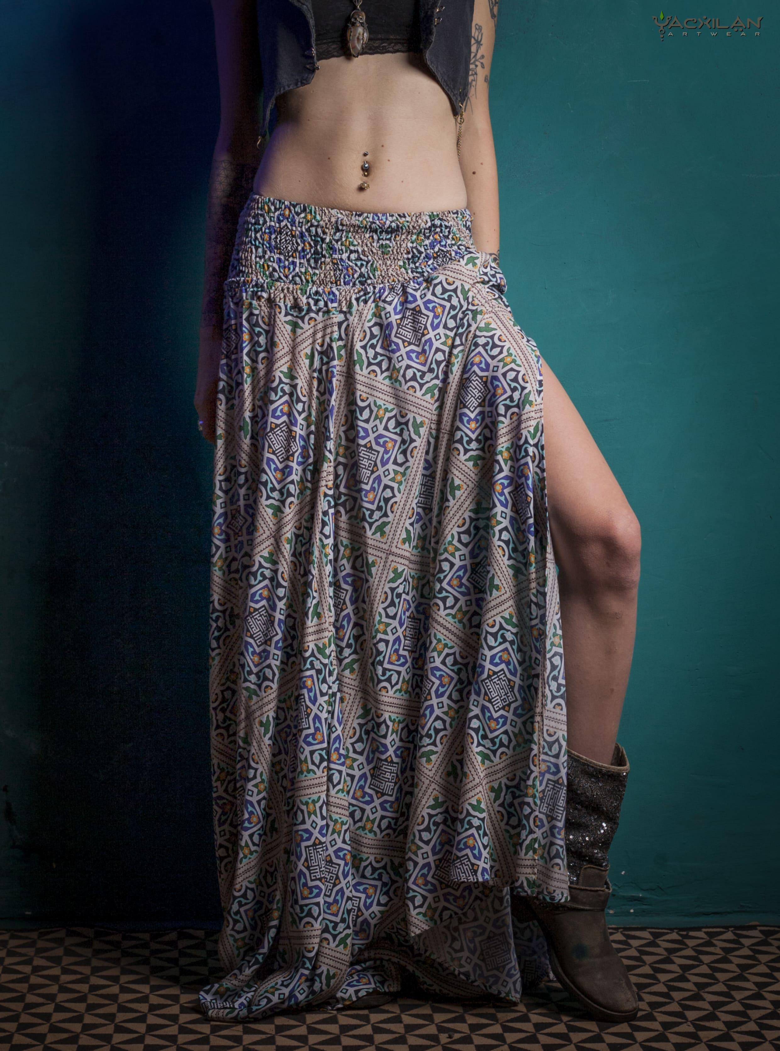 Gipsy Long Skirt / Bamboo - MORROCCOTOPO - Yacxilan Artwear