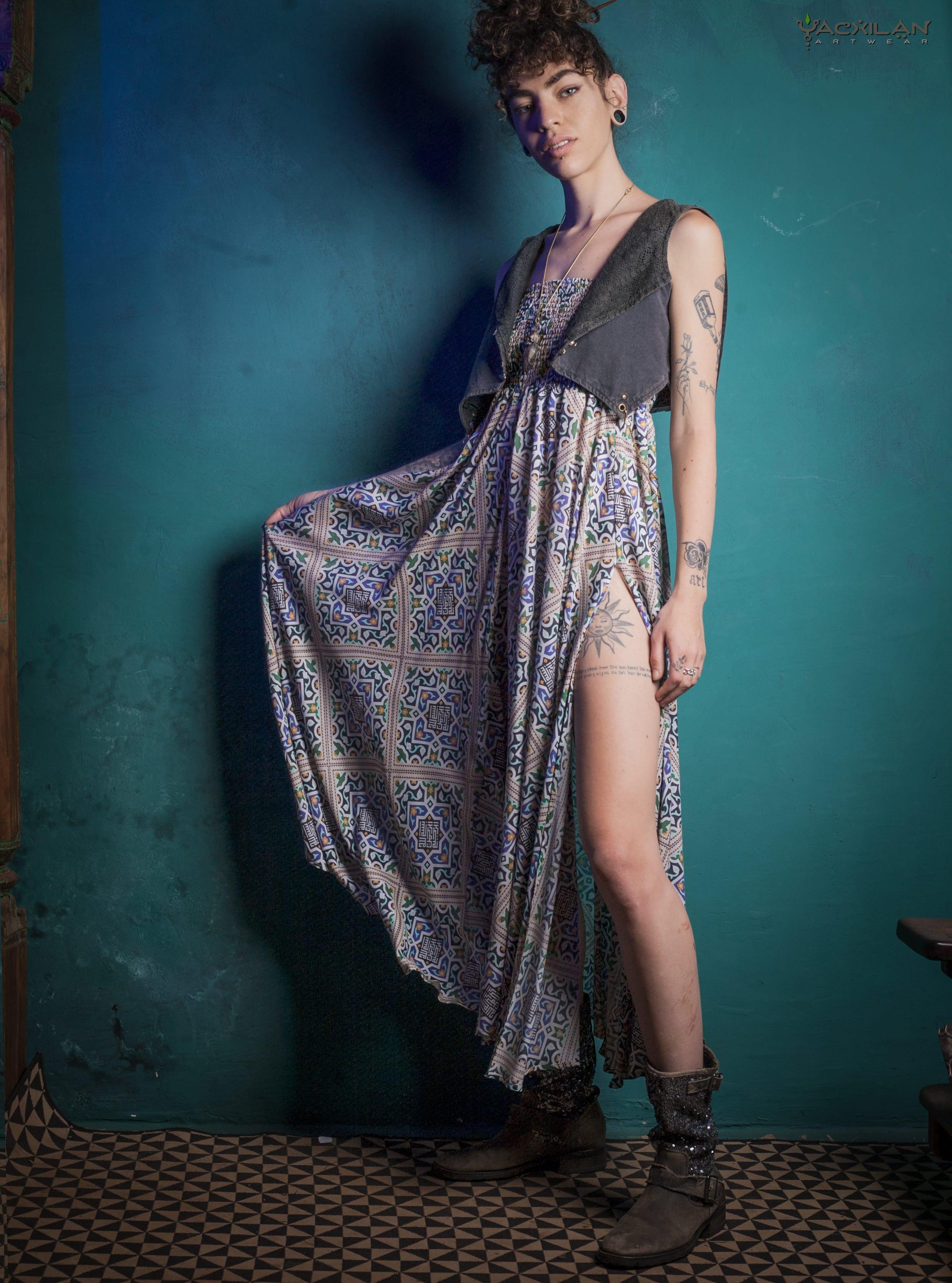 Gipsy Long Skirt / Bamboo - MORROCCOTOPO - Yacxilan Artwear