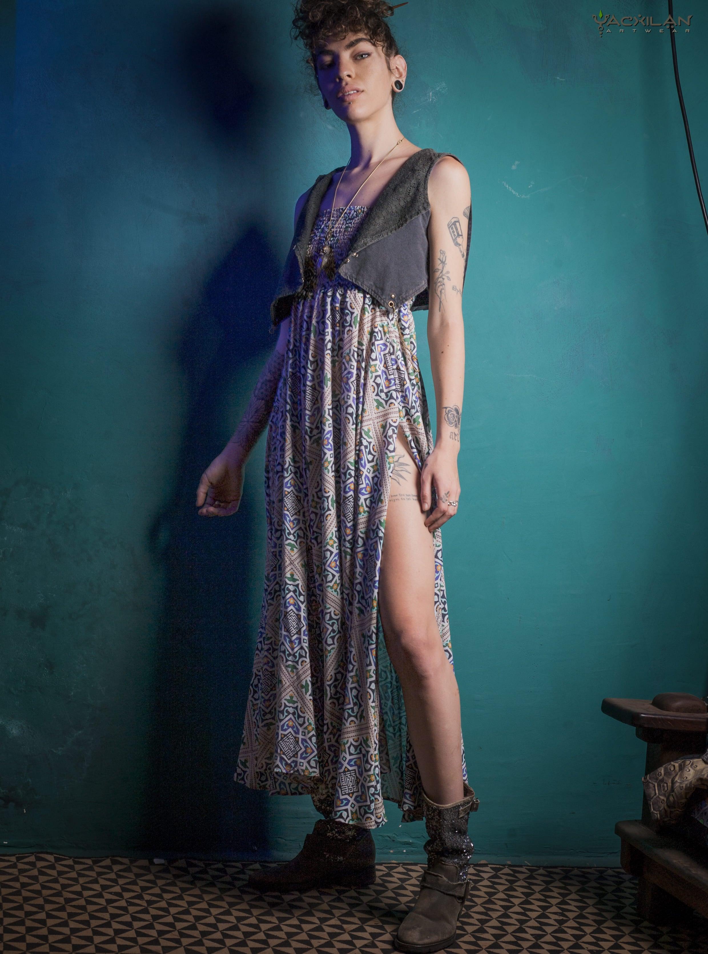 Gipsy Long Skirt / Bamboo - MORROCCOTOPO - Yacxilan Artwear