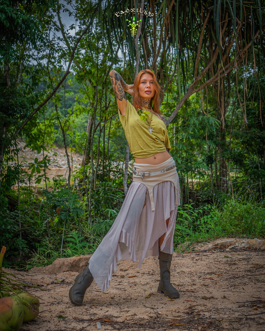 Long Skirt / GIPSY FLOWER Mesh - CREAM