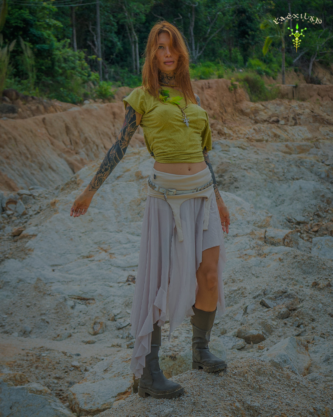 Long Skirt / GIPSY FLOWER Mesh - CREAM