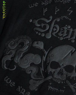 Hoodie Men Pullover / Cotton Fleece - BLACK SHAMANS SMOKE