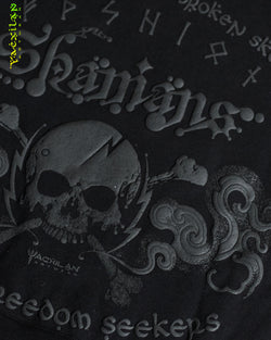 Hoodie Men Pullover / Cotton Fleece - BLACK SHAMANS SMOKE