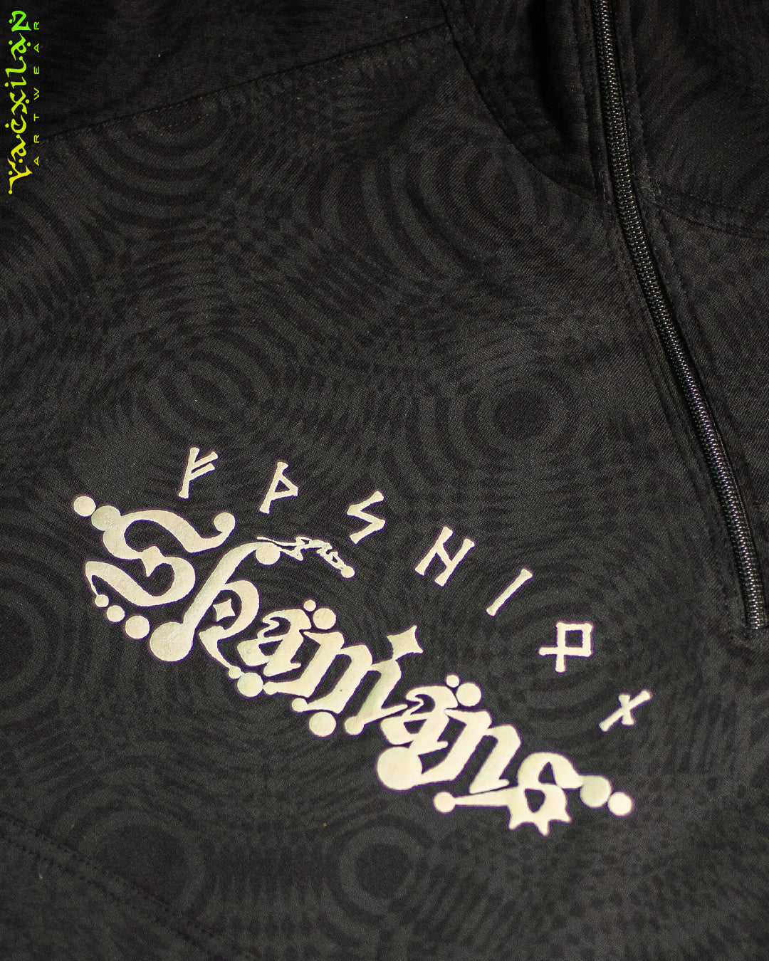 Hoodie Men Pullover / Cotton Fleece - WIERD NOISES WHITE SHAMANS