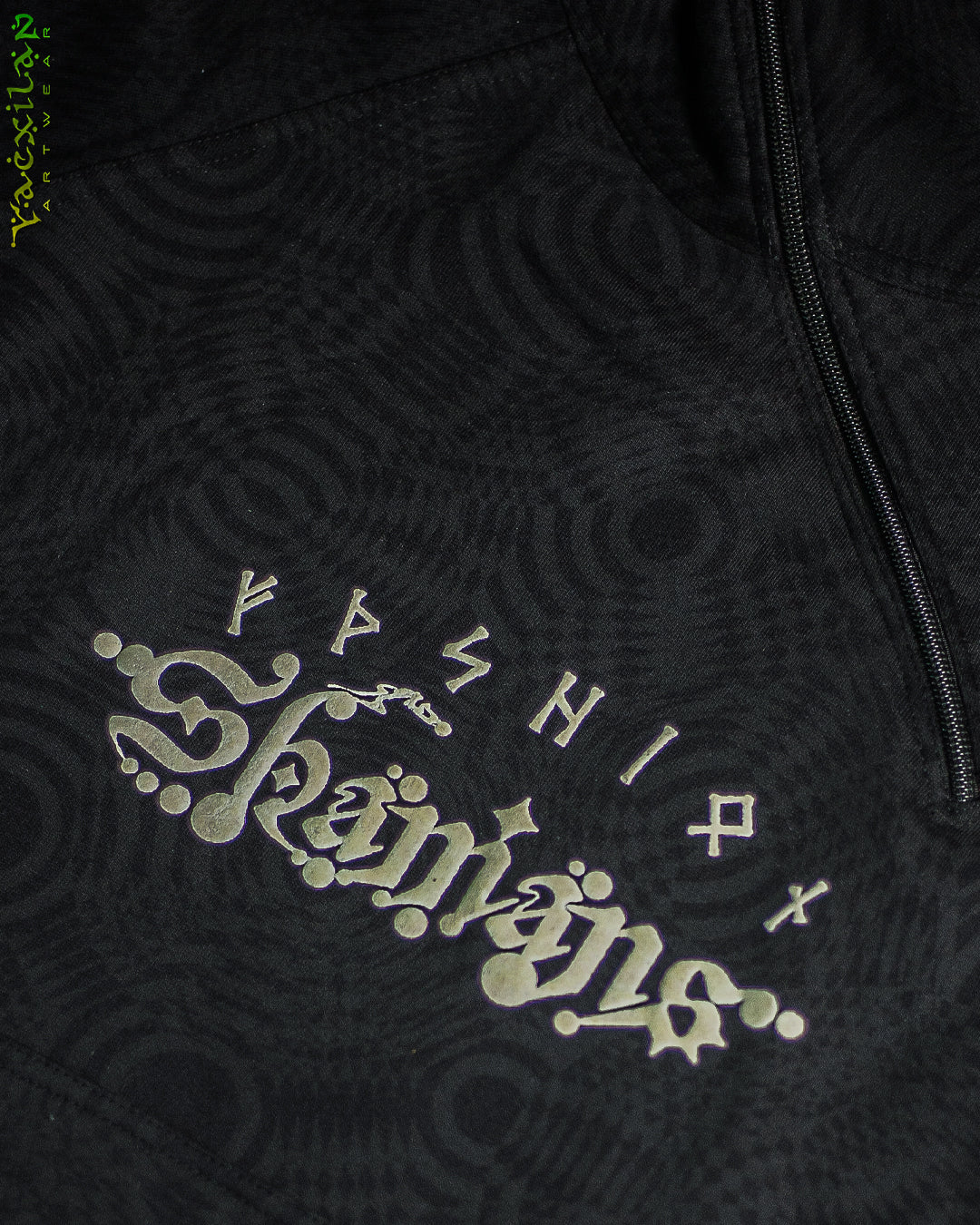 Hoodie Pullover / Cotton Fleece - WIERD NOISES WHITE SHAMANS