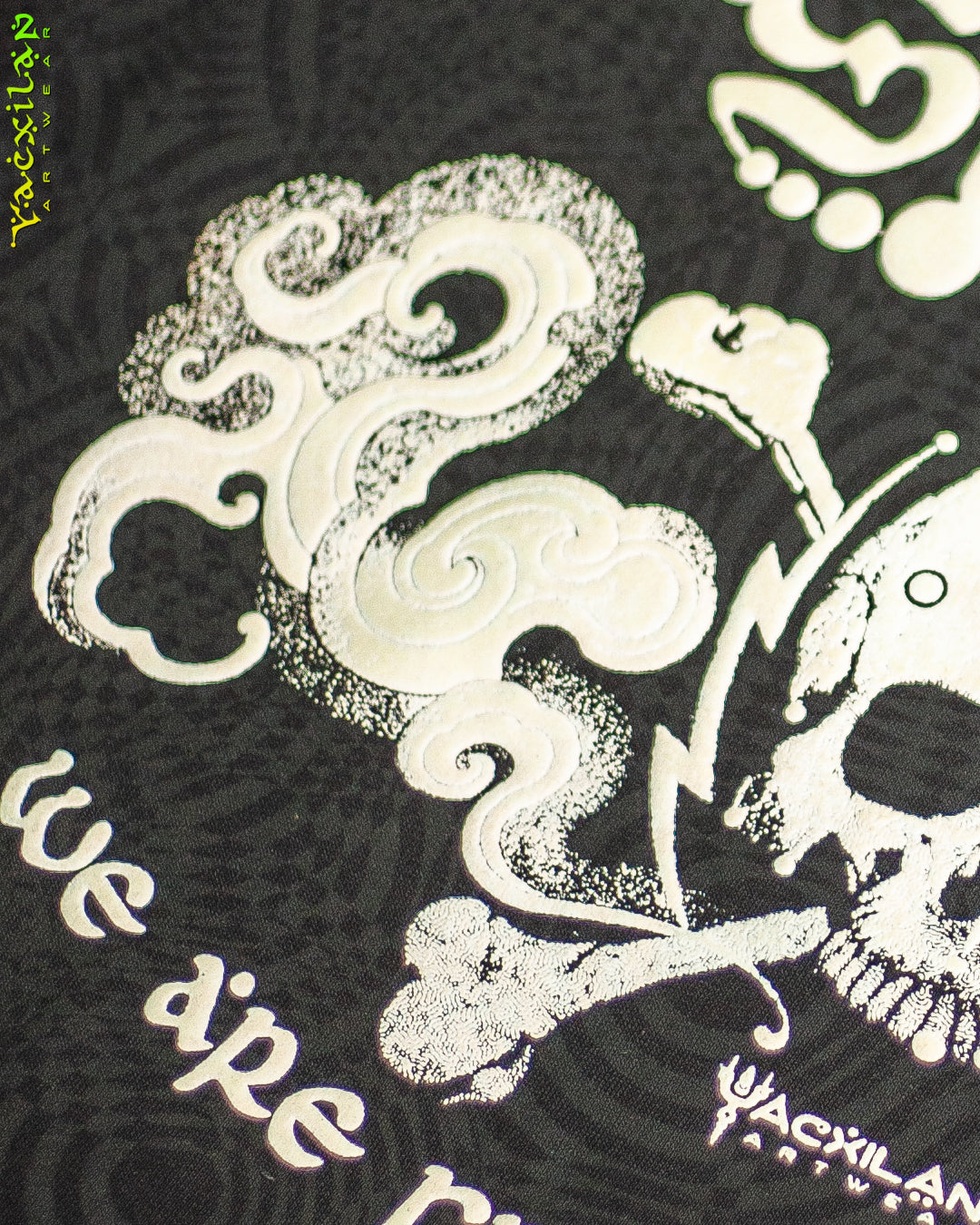 Hoodie Men Pullover / Cotton Fleece - WIERD NOISES WHITE SHAMANS