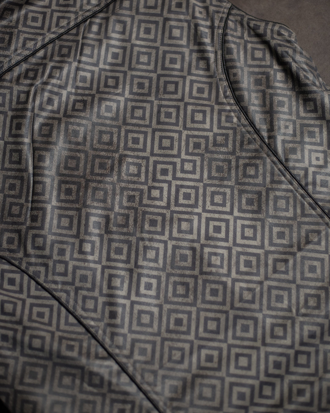 Sleeveless Hooded Jacket Men / Fake Leather Rider - Grey CAMALEON