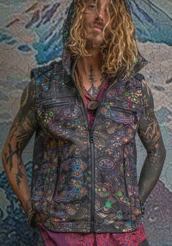 Sleeveless Jacket Men / Linen Water Resistant - PSYGALAK