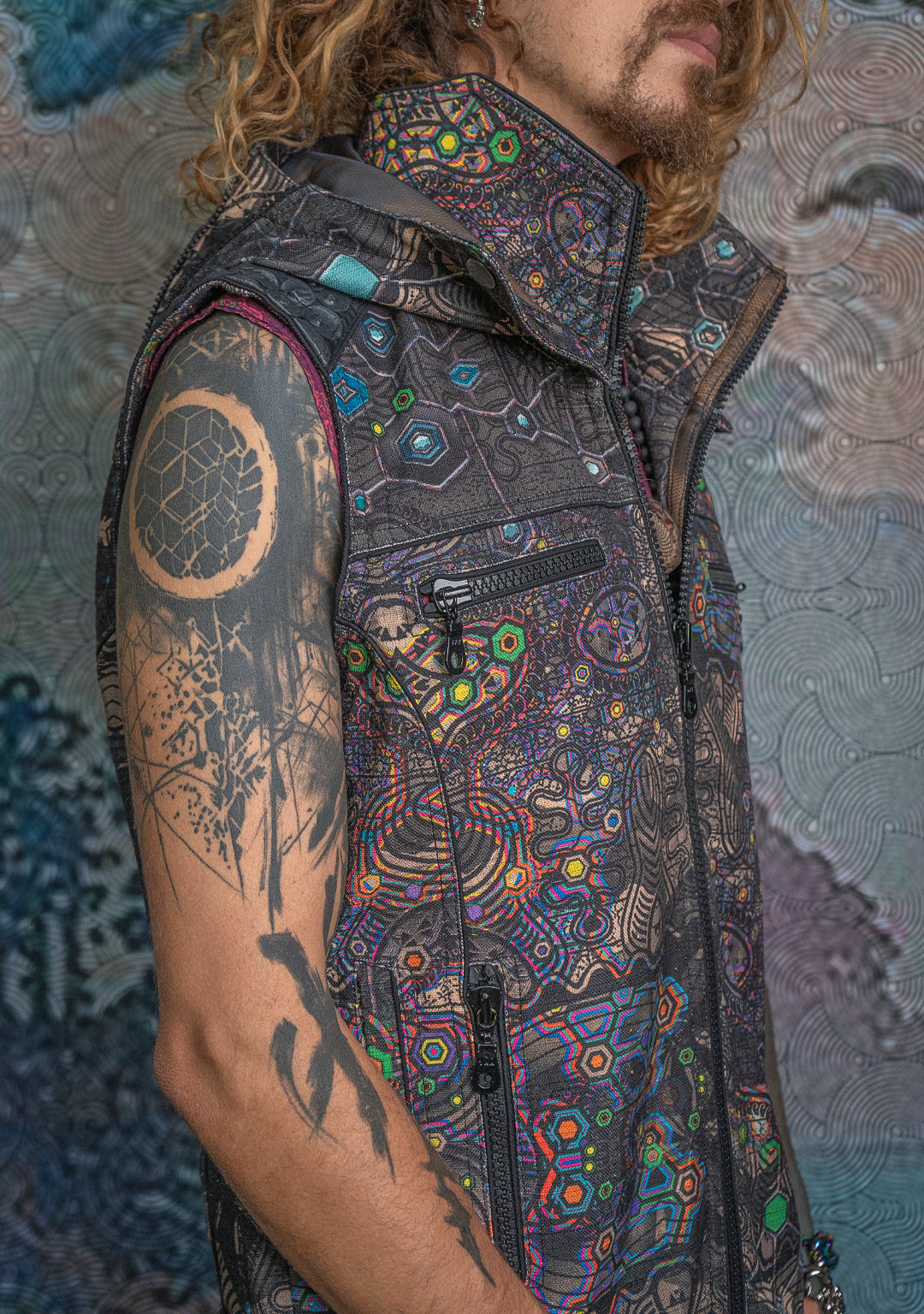 Sleeveless Jacket Men / Linen Water Resistant - PSYGALAK