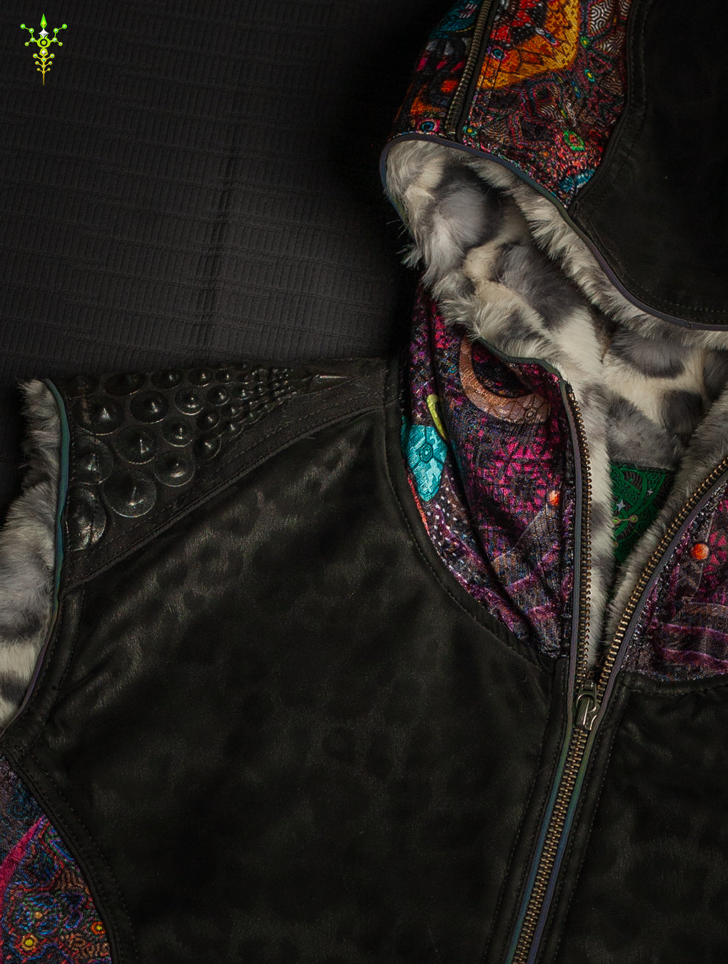 Sleeveless Jacket Men / Printed Satin Ultra Polar - NATARAJA White Leopard 2026