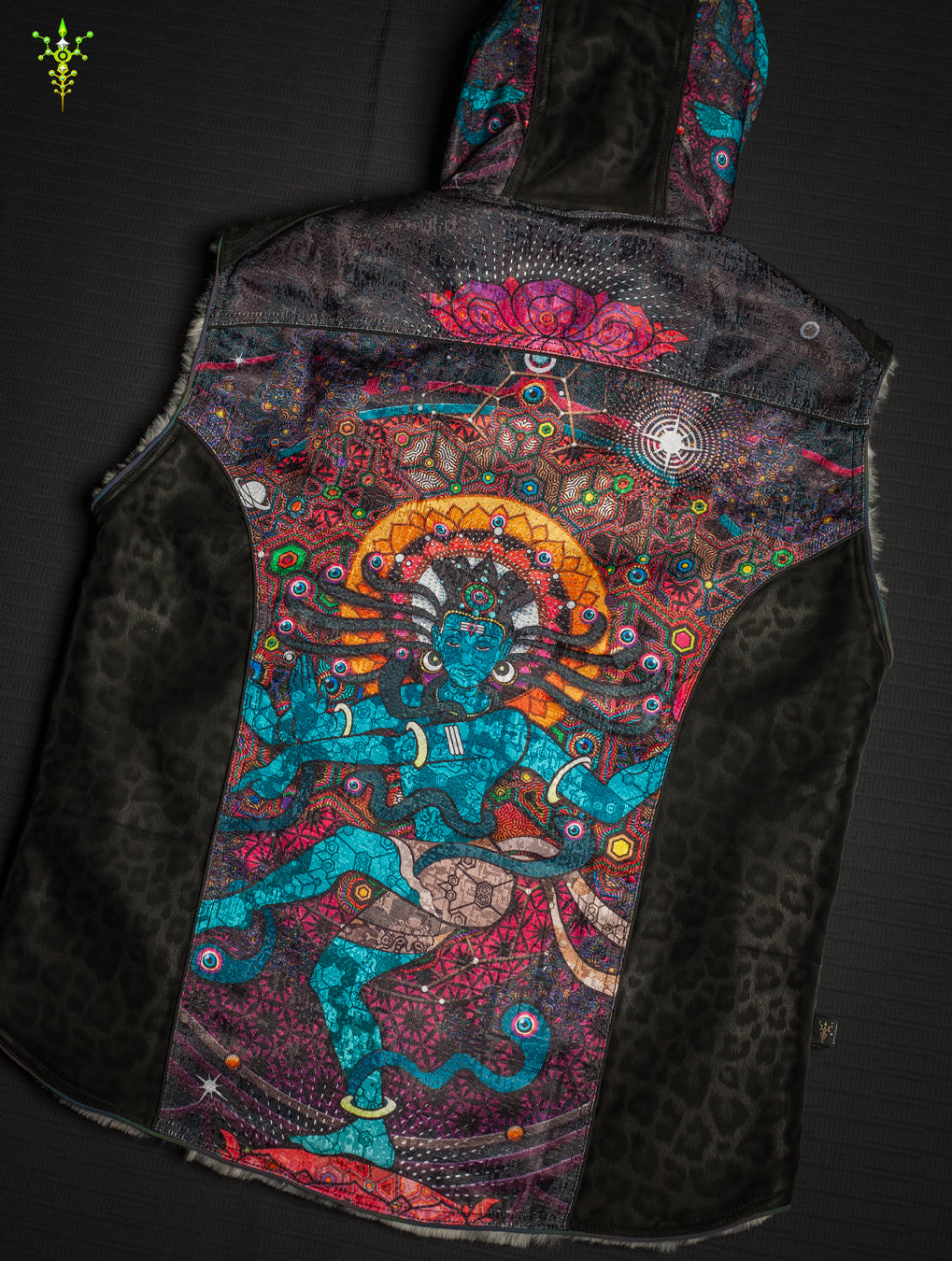 Sleeveless Jacket Men / Printed Satin Ultra Polar - NATARAJA White Leopard 2026