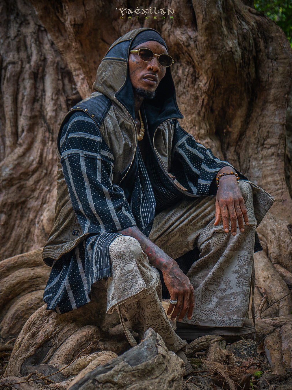 Sleeveless Jacket Men  / Waterproof Poliamide Viscose - DRAGONS Olive Flakes