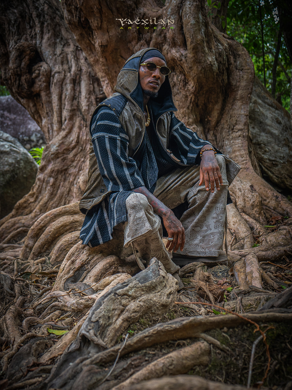 Sleeveless Jacket Men  / Waterproof Poliamide Viscose - DRAGONS Olive Flakes