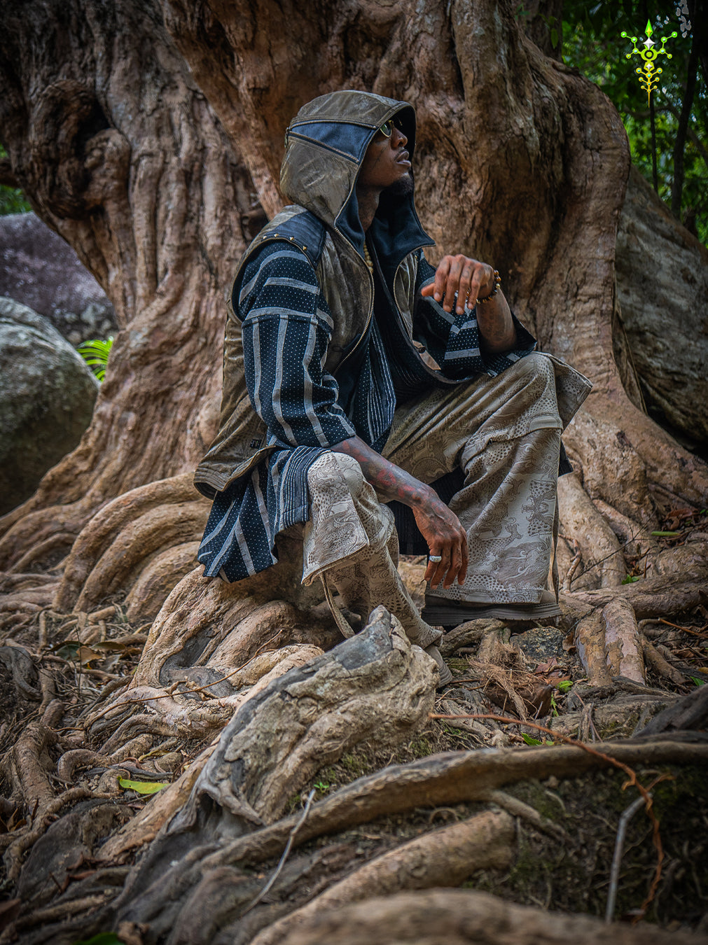 Sleeveless Jacket Men  / Waterproof Poliamide Viscose - DRAGONS Olive Flakes