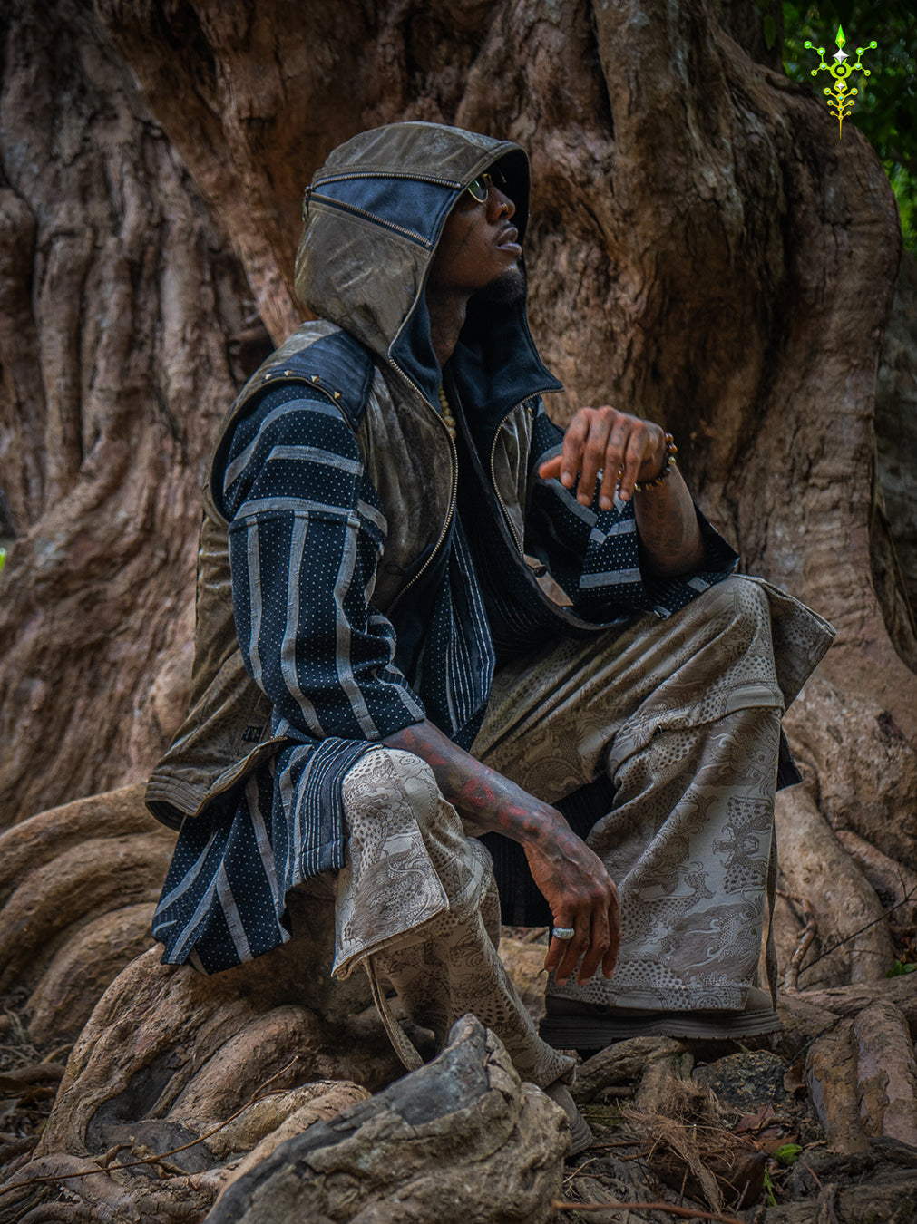 Sleeveless Jacket Men  / Waterproof Poliamide Viscose - DRAGONS Olive Flakes